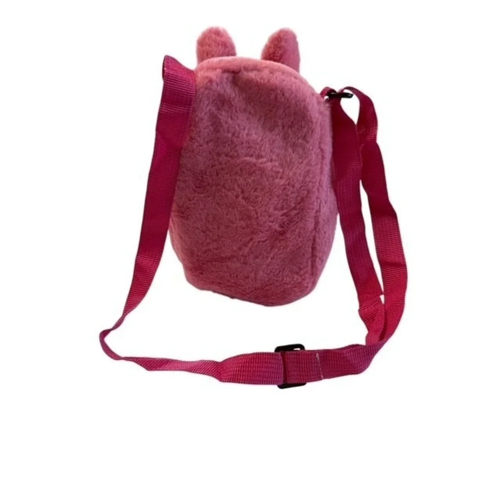 NWOT Labubu Pink plush full body crossbody bag adjustable straps